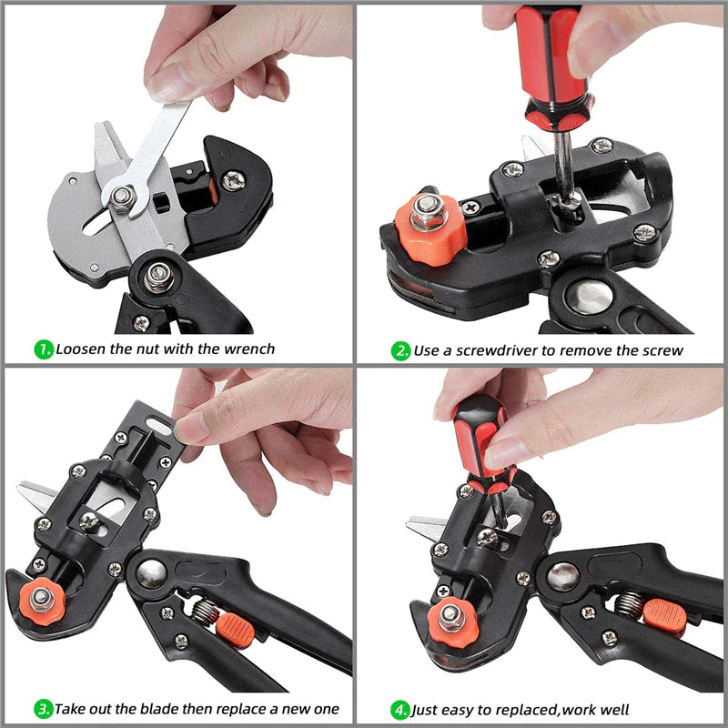 Garden Tree Grafting Knife Pruning Pruner Shears Snip Scissors Cutting Tool Kit Anti Spier