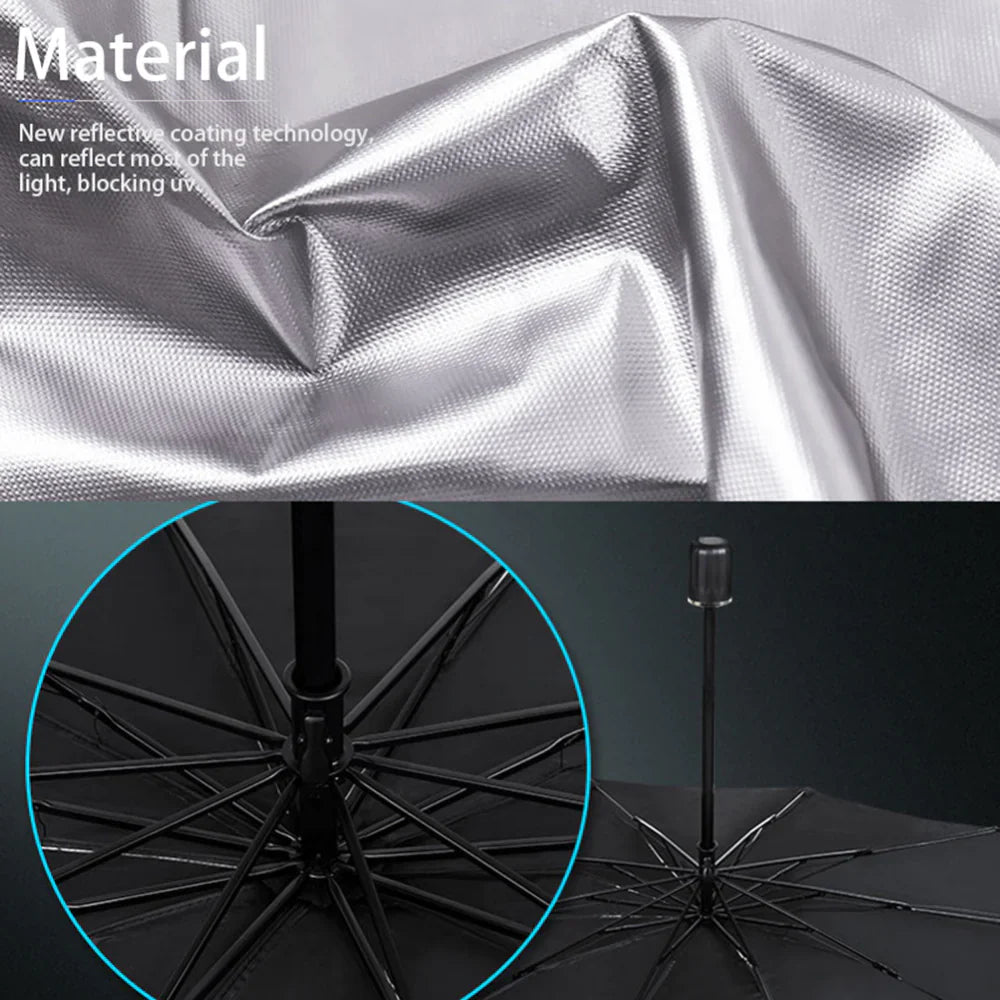 57" Car Windshield Sun Shade Foldable Umbrella Front Window Cover Visor Umbrella Anti Spier