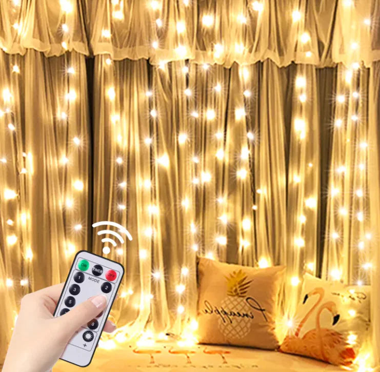Remote control curtain lights Anti Spier