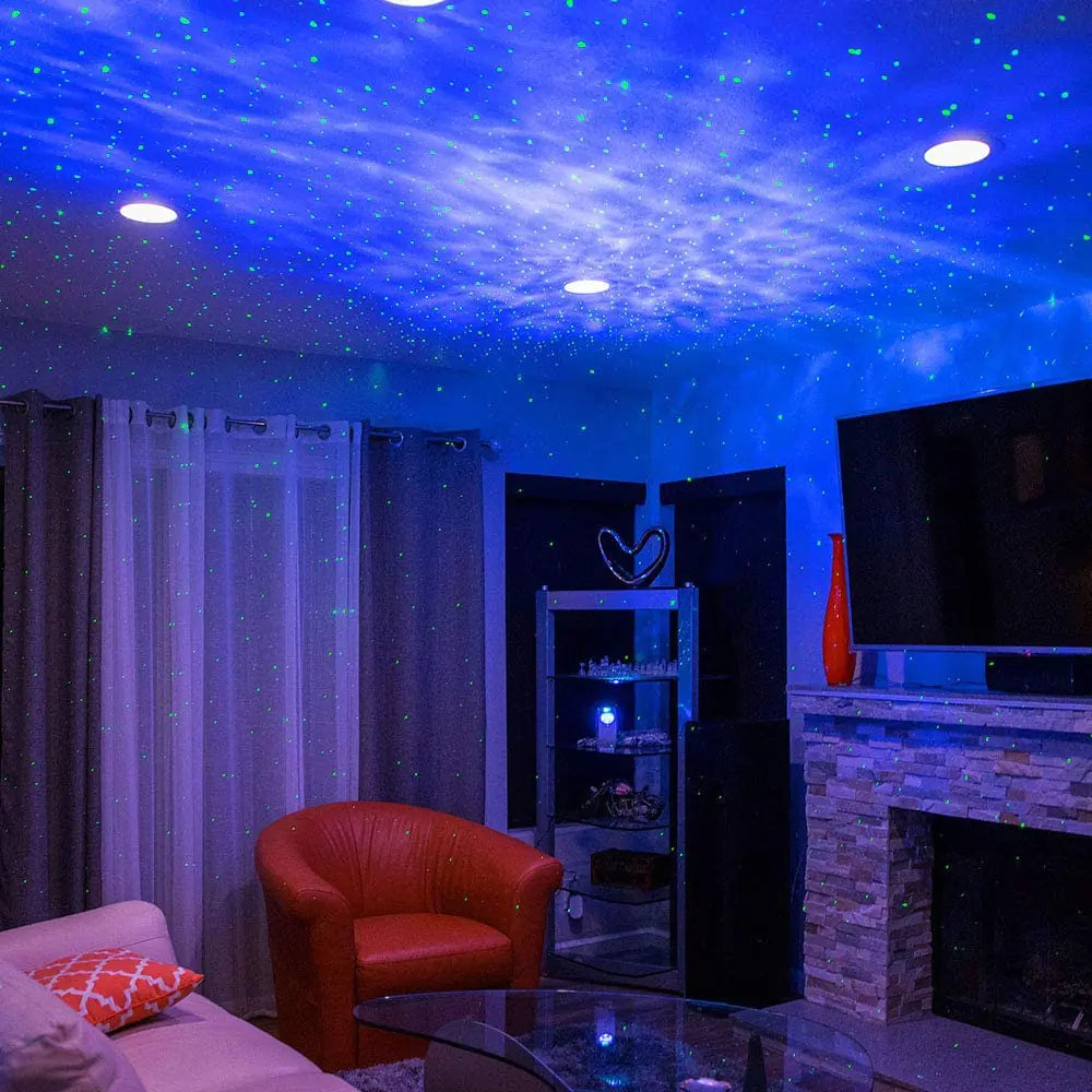 Alexa Compatible Laser Projector w/LED Nebula Cloud for Game Rooms, Home Theater, or Night Light Ambiance Anti Spier