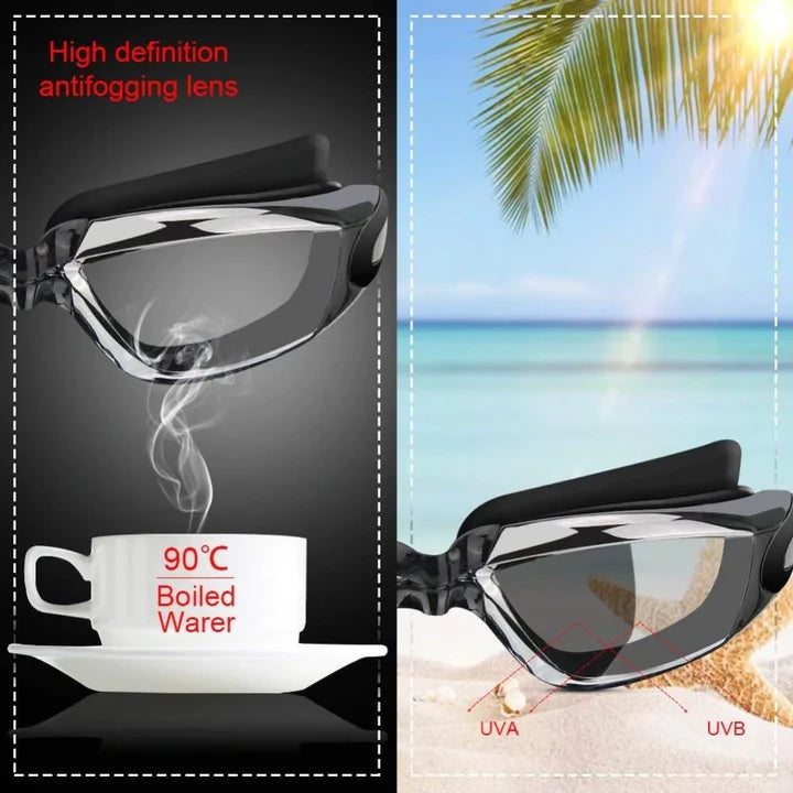 HD Anti - Fog Swim Goggles Anti Spier