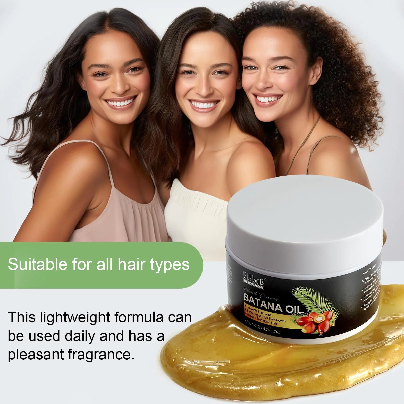Raw Batana Oil for Hair Growth and Repair -100% Pure, Unrefined Oil from Honduran Rainforests Prevent Hair Loss and Enhances Hair Thickness in Men & Women 4.2 Fl Oz (Pack of 1) Anti Spier