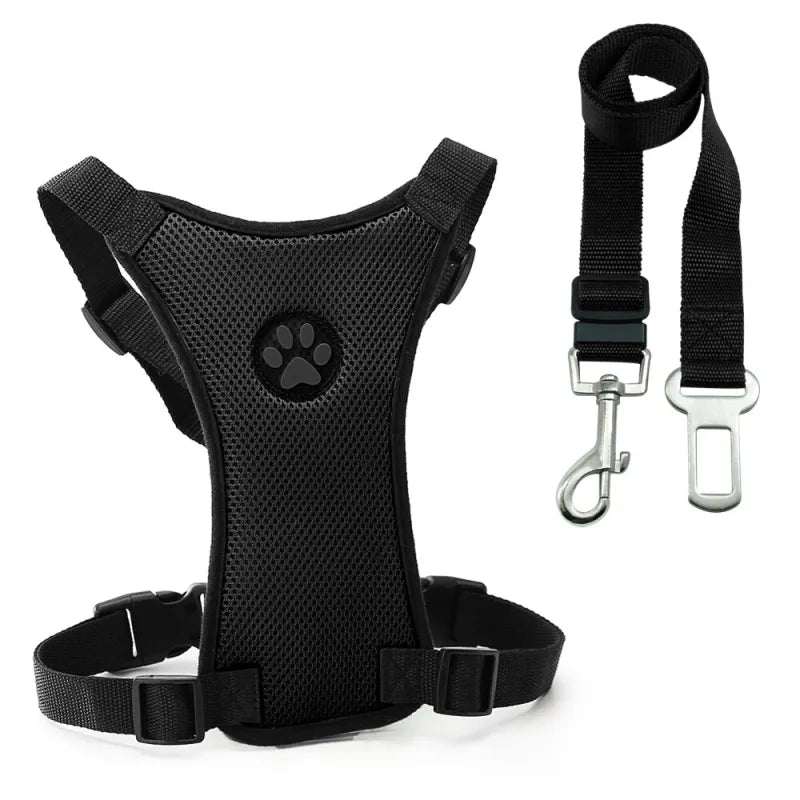 Dog supplies Breathable mesh chest straps Pet car safety chest back Anti Spier