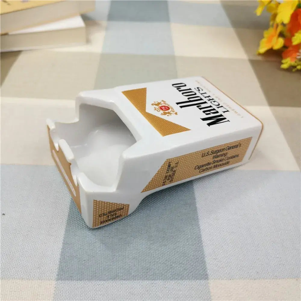 Retro Ceramic Cigarette Case Ashtray Anti Spier
