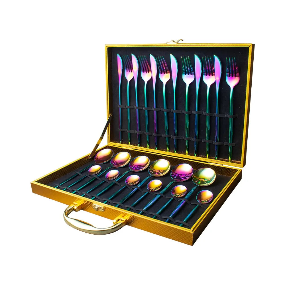 24 Pieces Luxury Cutlery Set Anti Spier