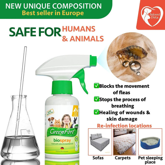 Natural Flea and Tick Home Spray for Dogs Cats & Ferret   Mosquito Bug Anti Spier