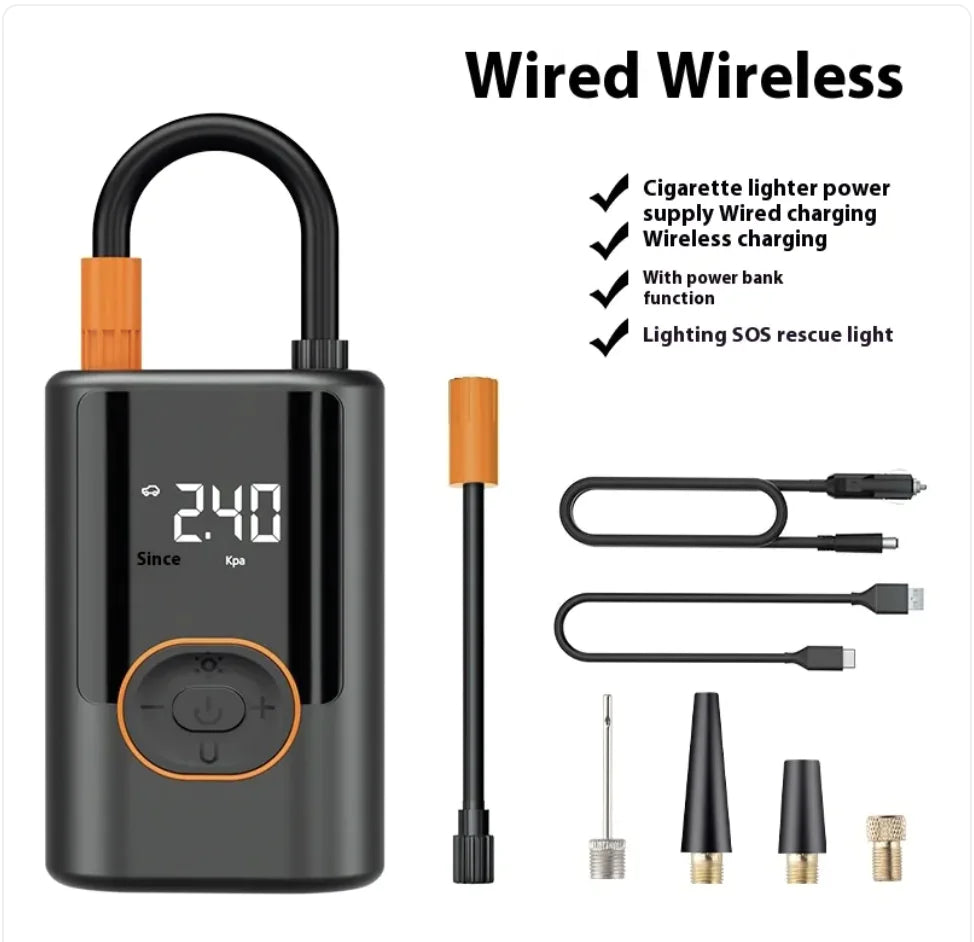 High-Pressure Car Inflator with Fast Charging Anti Spier