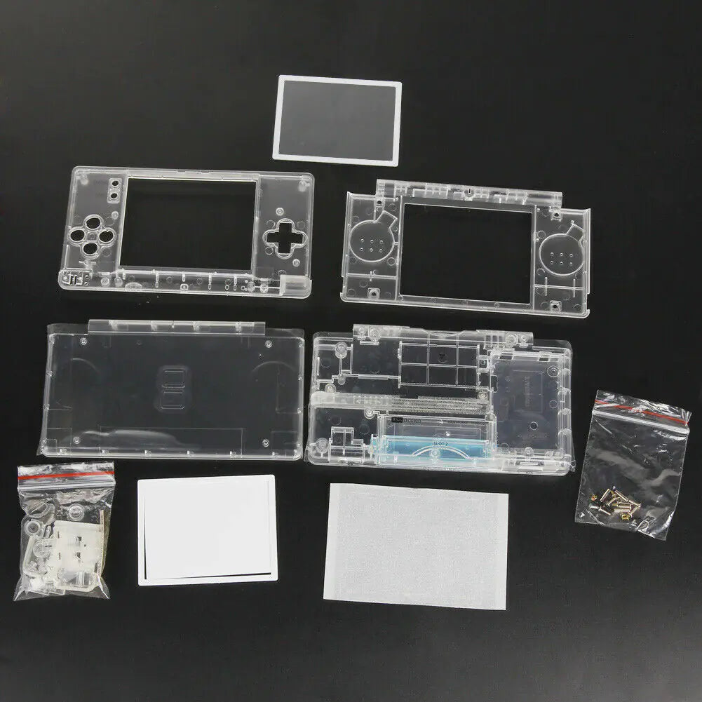 Full Replacement Housing Shell Screen Lens Clear For OEM Nintendo DS Lite NDSL Anti Spier