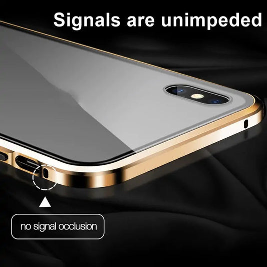 Glass Privacy Metal Phone Case iphone Anti Spier