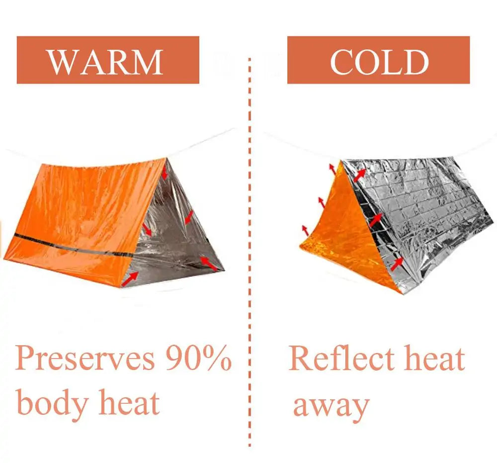 Survival Tube Emergency Tent With Whistle Anti Spier