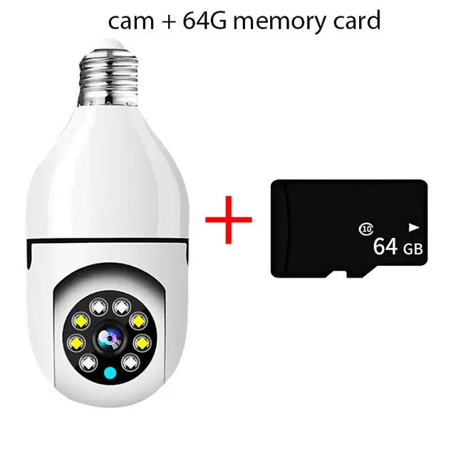 Smart 5G Surveillance Bulb: Full-Color Night Vision Anti Spier