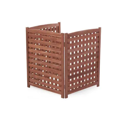 Cedar Privacy Fence 3 Panels Hidden Air Conditioning And Garbage Fence Anti Spier