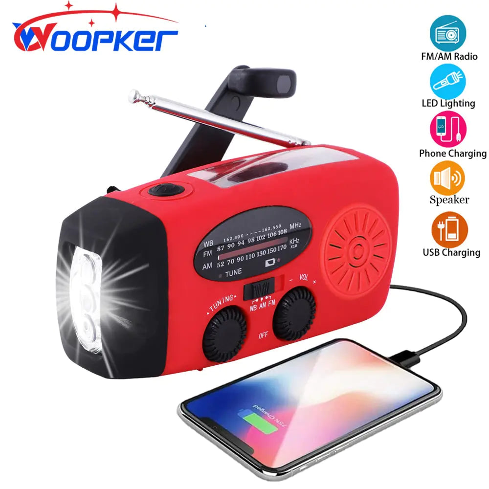 Versatile Emergency Radio with Powerful Flashlight Anti Spier