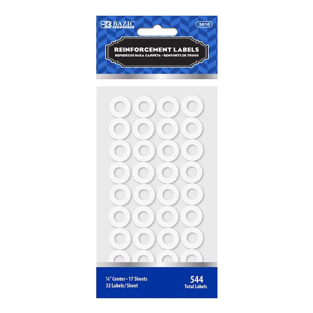 White Label Round Reinforcement (544/Pack) Anti Spier
