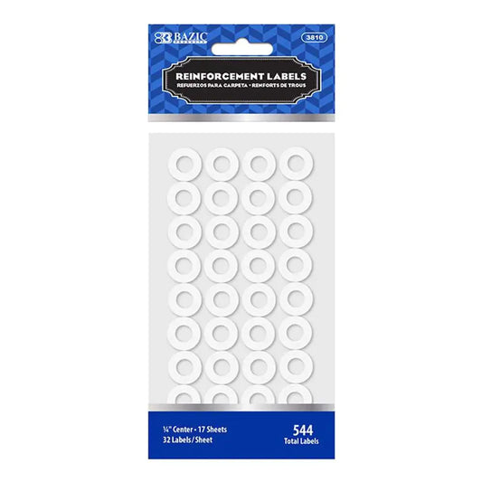 White Label Round Reinforcement (544/Pack) Anti Spier