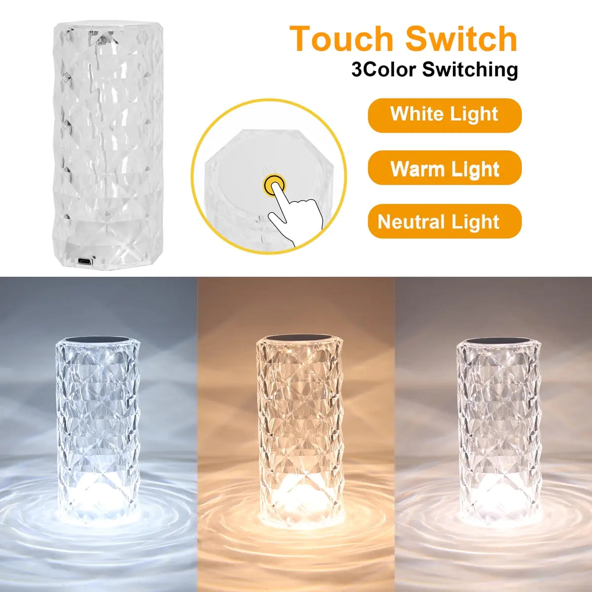 Crystal Atmosphere Table Lamp Anti Spier