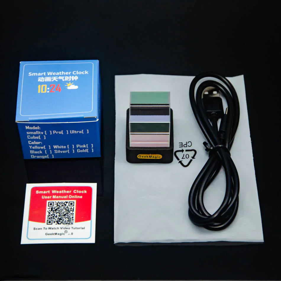 Mini Transparent WiFi Weather Clock Anti Spier