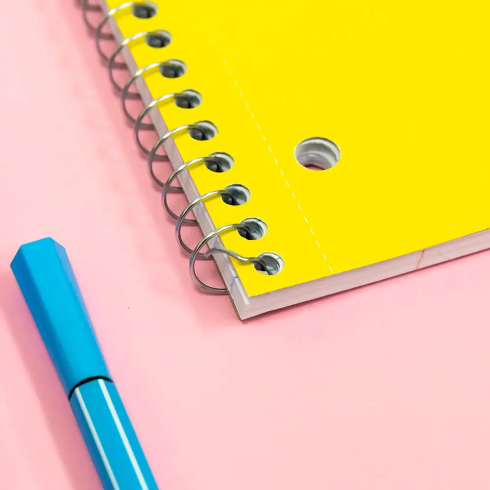 W/R 70 Ct. 1-Subject Spiral Notebook - Wide Ruled - Random Color Anti Spier