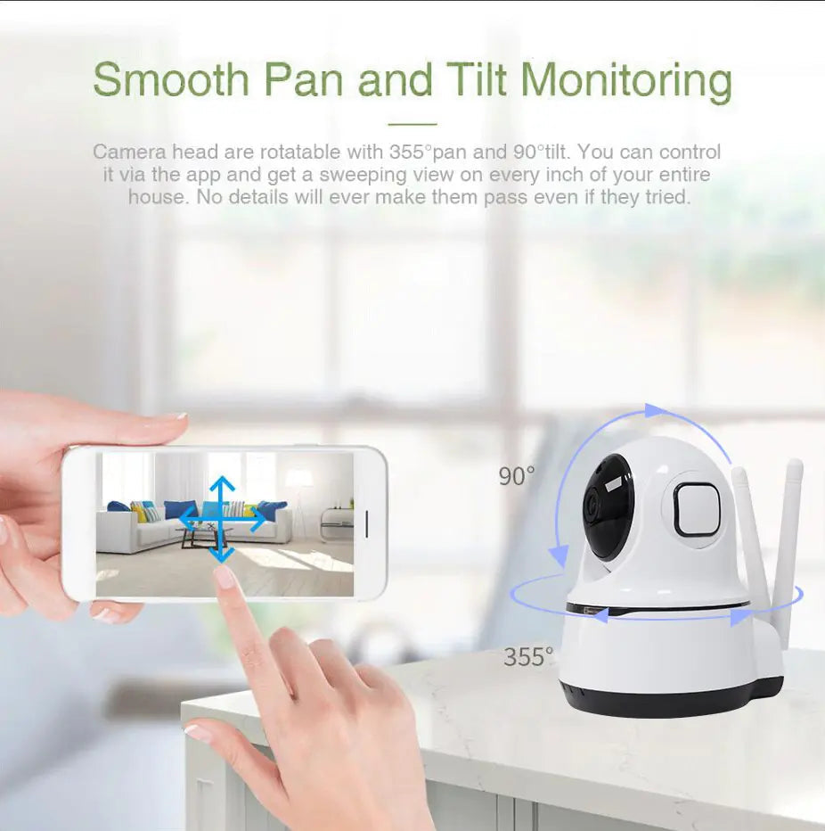 Wireless Security Camera 1080P Night Vision, Motion Detection, Activity Alert, Deterrent Alarm Anti Spier