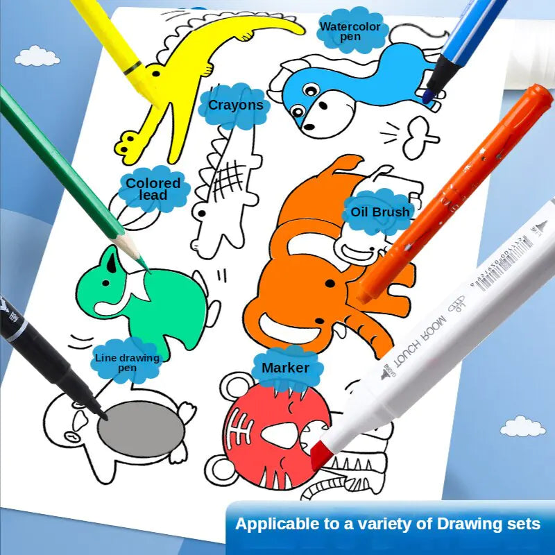 Coloring Paper Roll Graffiti Scroll Puzzle Toy Anti Spier