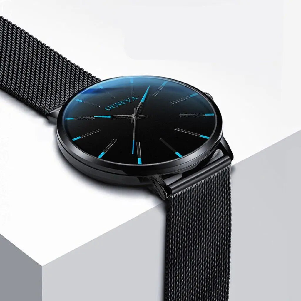 Waterproof Men's Watch Stainless Steel Quartz Luminous Classic Watches Business - Anti Spier 