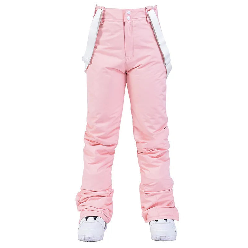 Windproof Waterproof Ski Pants with Detachable Elastic Waist Anti Spier