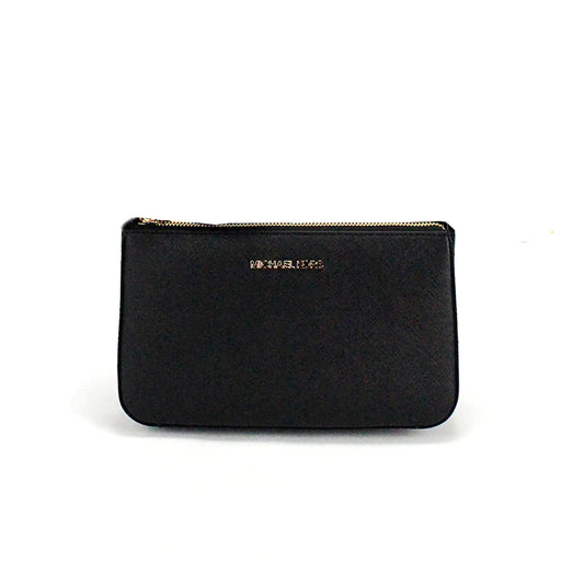 Michael Kors Jet Set Black Leather Tech Crossbody Bag Anti Spier