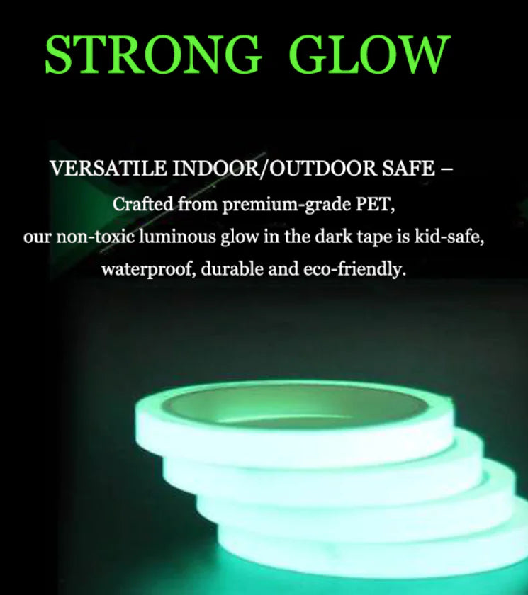 2PC Luminous Tape Self Adhesive Glow In The Dark Wall Sticker Fluorescent Light Anti Spier
