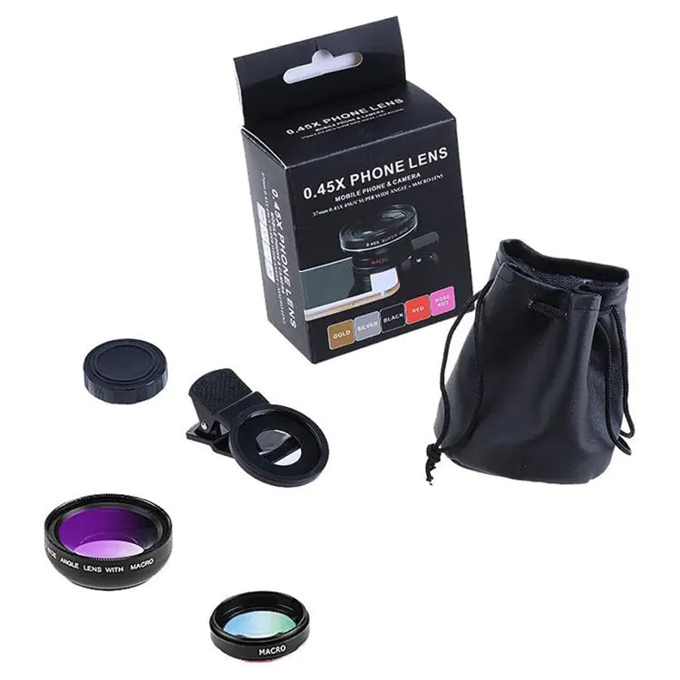 Smartphone 0.45X Super Wide Angle Lens with Macro Attachment Anti Spier