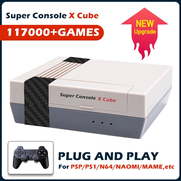 Retro Video Game Consoles Super Console X Cube For PS1/PSP/DC/Arcade TV BOX Game Players With 117000 Classic Games 4K HD Display - Wins Wow